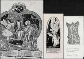 cca 1930-1970 Vegyes ex libris tétel, kb. 150 db. Különféle nyomótechnikákkal, számos ismétlődéssel,...