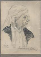 Tabor jelzéssel: Emma von Holland (1858-1934). Szén, papír, kartonon, 35x26 cm.