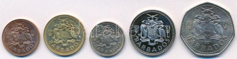 Barbados 1973. 1c-1$ (5xklf) T:1- (közte egy PP)
Barbados 1973. 1 Cent - 1 Dollar (5xdiff) C:AU (wi...
