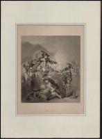 Vegyes metszet tétel, acélmetszetek, rézkarcok, litográfiák, összesen 20db, egy része kartonon, egy ...