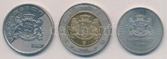 Grúzia 2006. 50t + 1L + 2L T:1-
Georgia 2006. 50 Thetri + 1 Lari + 2 Lari C:AU