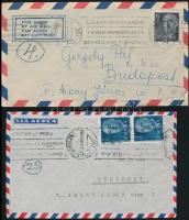 1950-1959 Leendő felesége által Czibor Zoltán labdarúgó részére címzett 2 db boríték, postán megküld...