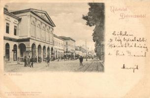 1900 Debrecen, Városháza, Tóth üzlete, kerékpár. Pongrácz Géza kiadása, Kiss Ferenc eredeti fényképe után