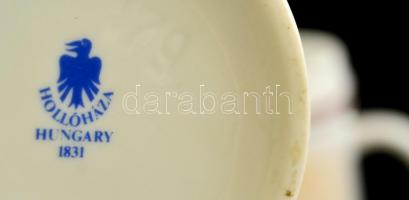 3 db malom, malmokat ábrázoló Hollóházi porcelán korsócska / Mills porcelain jars 11 vm