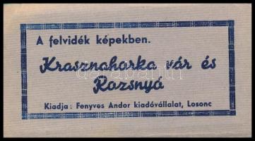 1938 A visszatért Felvidék - krasznahorkai vár és Rozsnyó, kisméretű leporelló képekkel