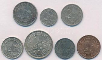 Bolívia 1899-1942. 5c-50c (7xklf) T:1-,2,2-
Bolivia 1899-1942. 5 Centavos - 50 Centavos (7xdiff) C:...