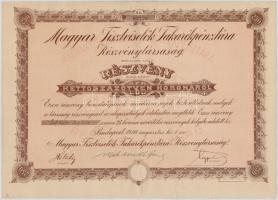 Budapest 1910. "Magyar Tisztviselők Takarékpénztára Részvénytársaság" bemutatóra szóló rés...