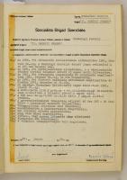 cca 1981 A "II. Rákóczi Ferenc" autótaxi szocialista brigád brigádnaplója fényképekkel, bejegyzésekkel, Szuhay Balázs színész, Pálfy József újságíró és Sinkovits Imre színész dedikációjával