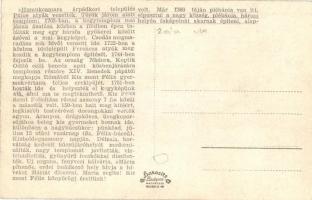 Homokkomárom, Kegytemplom, Főoltár, Mária kegykép Kis Szent Félix ereklyével; hátoldalon reklám, leí...