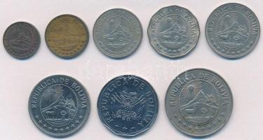Bolívia 1965-1991. 5c-5B (8xklf) T:1-,2
Bolivia 1965-1991. 5 Centavos - 5 Bolivianos (8xdiff) C:AU,...