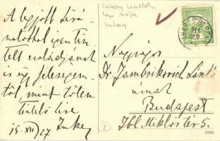 Iharosberény, Inkey kastély, Üvegház. Inkey családi levél a hátoldalon (EK)