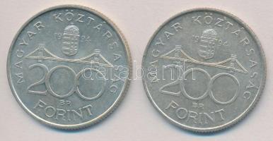 1994. 200Ft Ag "Deák" (2x) T:2