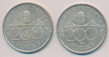 1994. 200Ft Ag "Deák" (2x) T:2