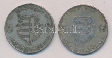 1947. 5Ft Ag "Kossuth" (2x) T:2-,3 patina
