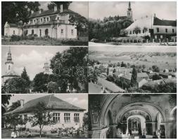 Kállósemjén - 4 db modern városképes lap: Kállay kastély, Görögkatolikus templom, Római katolikus te...