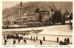 Lillafüred (Miskolc), Téli sportélet a Palota szálloda előtti tó jegén, jégkorong, jéghokizók (EK)