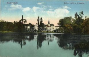 Martonvásár, Dreher kastély a tóval. Schwarcz Vilmos kiadása (EK)