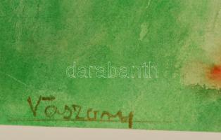 Vaszary jelzéssel: Virágcsendélet. Akvarell, papír, 29×39 cm