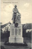 Sárszentmihály, Első világháborús hősök szobra, olvasható névsorral (EK)