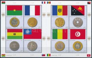 A tagállamok zászlói és érméi kisív, Flags and coins of Member States mini sheet