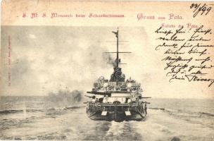 1899 SMS Monarch, az Osztrák-Magyar Monarchia partvédő csatahajója / SMS Monarch, Austro-Hungarian Navy coastal defense ship, Alois Beer No. 8436