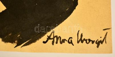 Anna jelzéssel: Szomorú fej. Tus, papír,  40×30 cm