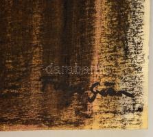 Fónyi jelzéssel: Félelem.Szén-pasztell, papír, 61×36 cm