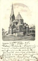 1905 Veszprém, Károly templom. Kiadja Pósa E. (EK)