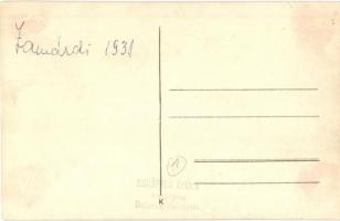 1931 Zamárdi, Balaton part, fürdőzők, csónakázók, vitorlások. Schäffer Gyula photo