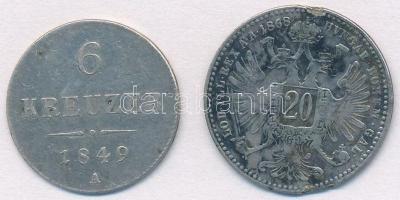 Ausztria 1849A 6kr Ag + 1868. 20kr Ag "Ferenc József" T:2-,3 ph.
Austria 1849A 6 Kreuzer ...