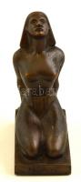 Hirmann Ferenc Budapest (öntöde): Nemera (art deco). Bronzírozott fém, jelzett, kopott, m: 12,5 cm