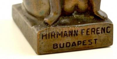 Hirmann Ferenc Budapest (öntöde): Nemera (art deco). Bronzírozott fém, jelzett, kopott, m: 12,5 cm