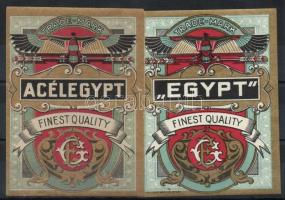 1908 EGYPT 2db nagyalakú levélzáró