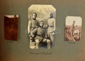 1913-1918 Kardos József magyar katonatiszt 2. db I. világháborús fotó albuma, valamint fotói, és fot...