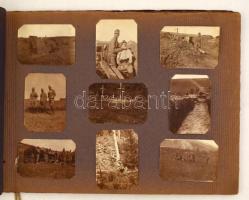 1913-1918 Kardos József magyar katonatiszt 2. db I. világháborús fotó albuma, valamint fotói, és fot...