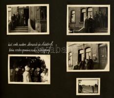 1938-1939 Német katona fotóalbuma, benne 127 db fotóval, benne részben katonafotóval, részben a pihe...