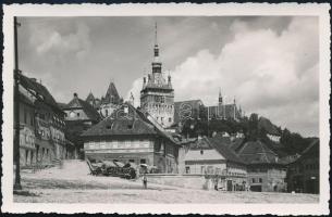 Segesvár, Schässburg, Sighisoara; Hans Roth üzlete, kis piac / shops, market vendors. Szabó photo