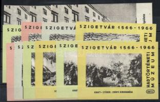 1966 Szigetvár 14db nagyalakú cimke