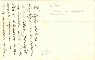 Tenke, Tinca; iroda, kerékpár, malom az irodával szemben az út túloldalán / office, bicycle, mill ac...