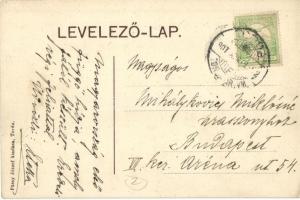 1907 Torda, Turda; Aranyos folyó hídja, híd története. Füssy József kiadása / Aries river bridge, hi...