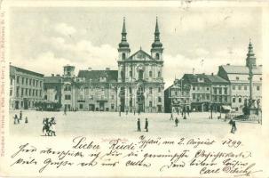 1899 Jihlava, Iglau; Ignaziuskirche / Church, shops (EK)