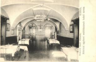 Kassa, Kosice; Rákóczi egykori székházának belső terme, honvéd tiszti étkezde. Nyulászi Béla kiadása 3630. / K.u.K. military dining room