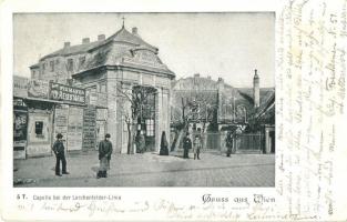 1899 Vienna, Wien XVI. Capelle bei der Lerchenfelder Linie, Fiumaner Reisstärke / chapel, Fiume rice starch advertisement (EK)