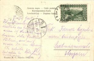 1907 Zvornik, general view, rowing boat + K.u.K. Milit. Post. Zvornik