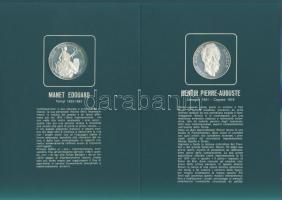 Olaszország "Impresszionista festők" Ag emlékérem-sorozat, díszkiadásban, albumban, érmenk...