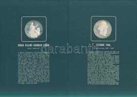 Olaszország "Impresszionista festők" Ag emlékérem-sorozat, díszkiadásban, albumban, érmenk...