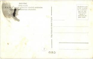 Radvánc, Radvanka; "E területen állt őrt és védte az ideiglenes határt, majd innen indult győze...