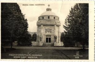 Krasznahorkaváralja, Krásnohorské Podhradie; Andrássy Mauzóleum. Fuchs József kiadása / mausoleum (Rb)