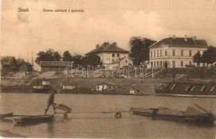 Sziszek, Sisak; Glavna carinara i agencija / Vámügynökség, vámhivatal. S. Jünker kiadása / tax office, customs agency (EK)