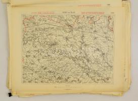 cca 1930-1940 Kb. 120 db 75.000-es áttekintő térkép, többféle kivitelben, közte a Trianoni határokon...